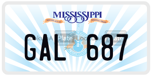 GAL687  license plate in MS