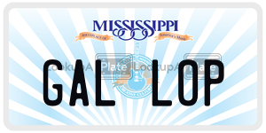 GALLOP  license plate in MS