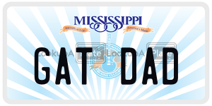 GATDAD  license plate in MS