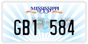 GB1584  license plate in MS