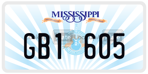 GB1605  license plate in MS