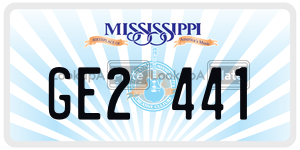 GE2441  license plate in MS
