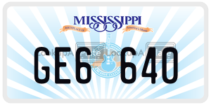 GE6640  license plate in MS