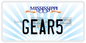 GEAR5  license plate in MS