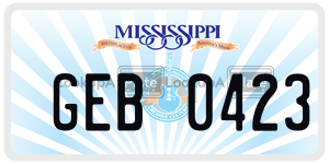 GEB0423  license plate in MS