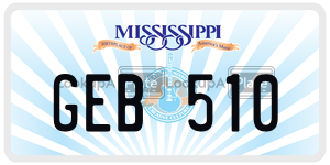 GEB510  license plate in MS