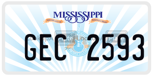 GEC2593  license plate in MS