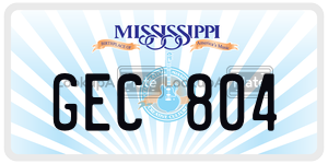 GEC804  license plate in MS