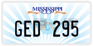 GED295  license plate in MS