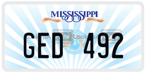 GED492  license plate in MS