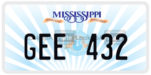 GEE432  license plate in MS