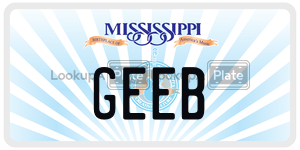 GEEB  license plate in MS