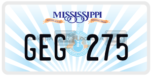 GEG275  license plate in MS