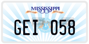 GEI058  license plate in MS