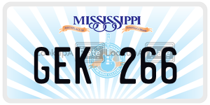 GEK266  license plate in MS