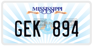 GEK894  license plate in MS