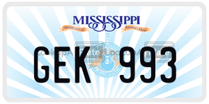 GEK993  license plate in MS