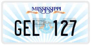 GEL127  license plate in MS