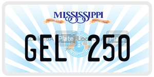 GEL250  license plate in MS