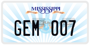 GEM007  license plate in MS