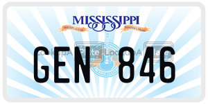 GEN846  license plate in MS