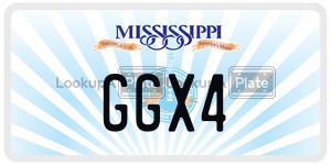 GGX4  license plate in MS