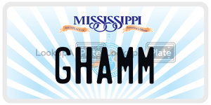 GHAMM license plate in Mississippi