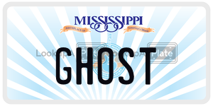 GHOST  license plate in MS