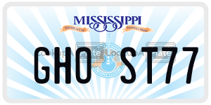GHOST77  license plate in MS
