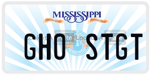 GHOSTGT  license plate in MS