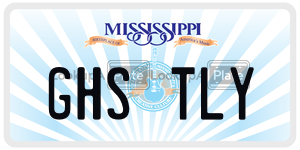 GHSTLY  license plate in MS