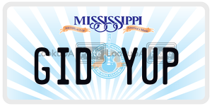 GIDYUP  license plate in MS