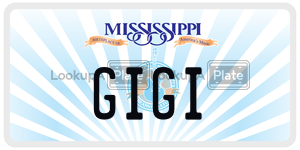 GIGI license plate in Mississippi