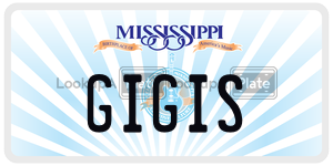 GIGIS  license plate in MS