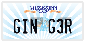 GING3R  license plate in MS