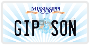 GIPSON  license plate in MS