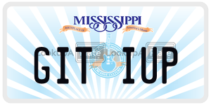GITIUP  license plate in MS