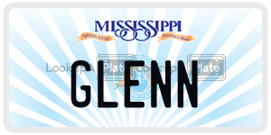 GLENN  license plate in MS