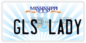 GLSLADY  license plate in MS