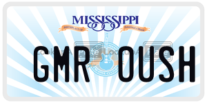 GMROUSH  license plate in MS