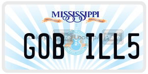 GOBILL5 license plate in Mississippi