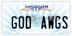 GODAWGS  license plate in MS