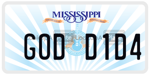 GODD1D4  license plate in MS