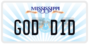 GODDID  license plate in MS