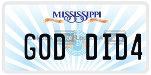 GODDID4  license plate in MS