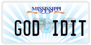 GODIDIT  license plate in MS