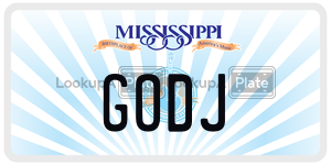 GODJ  license plate in MS