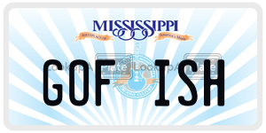 GOFISH  license plate in MS