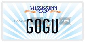 GOGU  license plate in MS