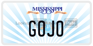 GOJO  license plate in MS
